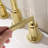 Exquisite Dual-Handle Brass Faucet Widespread Bathroom Sink Faucet With Drain Assembly-112456123