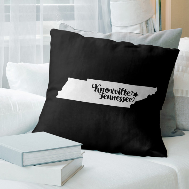 Pillow, 16" x 16", Black, Knoxville