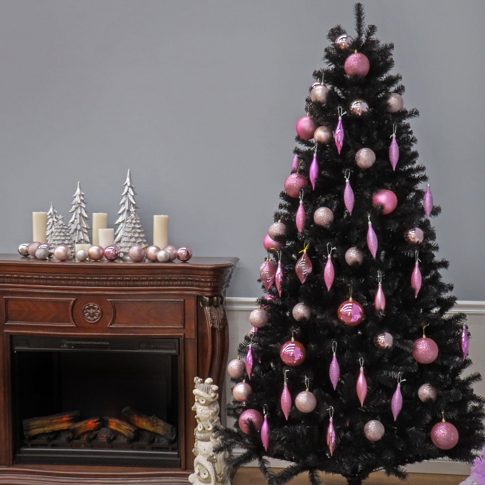 North Valley Black Spruce Halloween Tree, 7.5' H