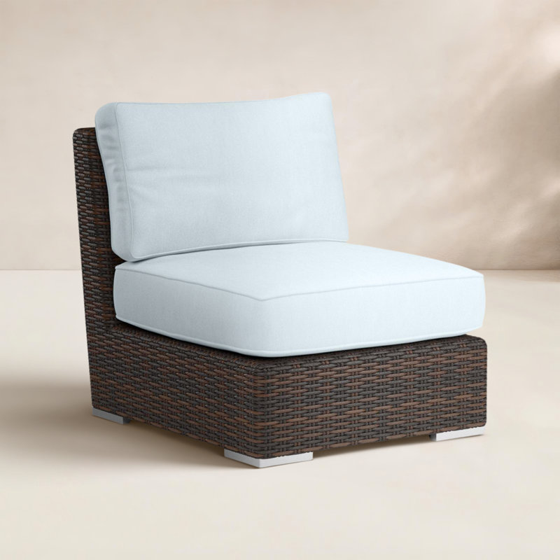 Naomie Armless Patio Chair with Sunbrella® Cushions, Canvas Skyline Sunbrella®
