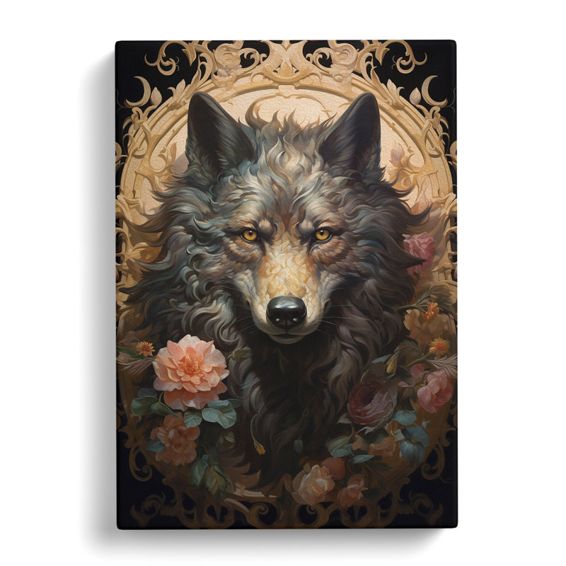 Wolf Baroque - Print, 50cm H x 35cm W x 3cm D