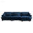 Super Comfort Oversized Modular Velvet Sectional Sofa Couch With Movable Ottoman, Corner Sectional With Bolstered Armrests, Deep Seat Cloud Couch, Convertible L Shaped Couch For Living Room-1447136379-1447136380