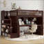 Lit mezzanine avec bureau mobile et tablette de rangement, avec escalier de rangement-260318441-260318455