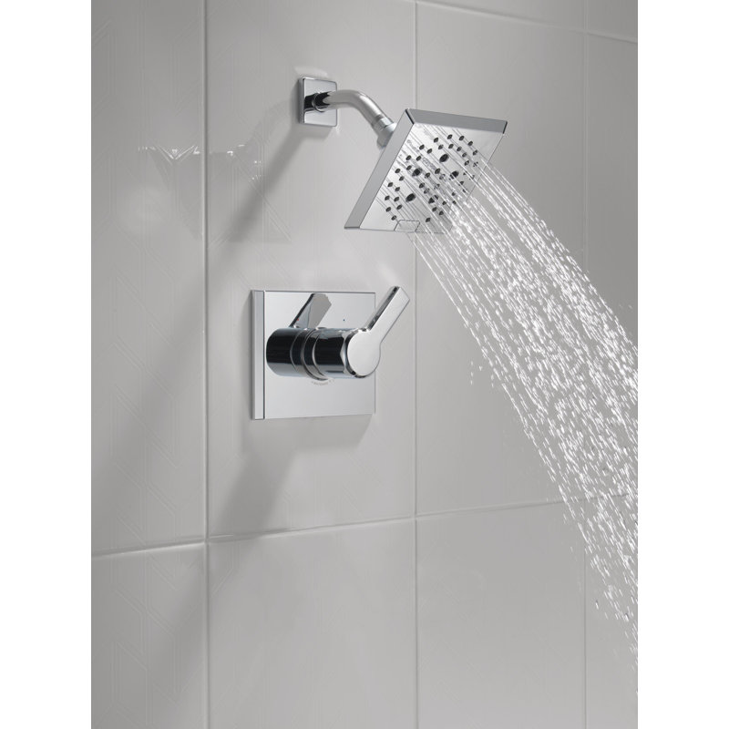Pivotal Shower Faucet with H2Okinetic Technology, Lumicoat Chrome