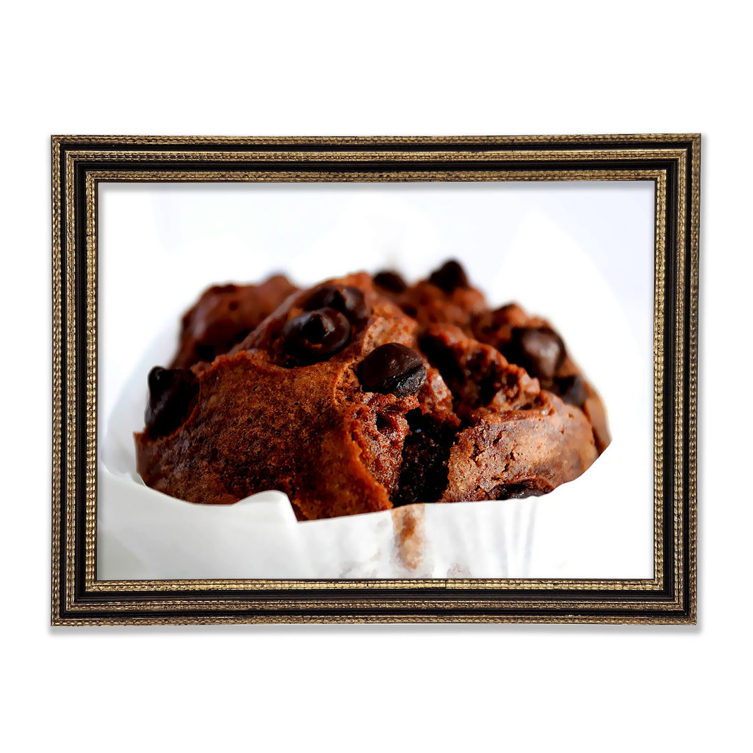 Gerahmtes Wandbild Chocolate Chip Muffin