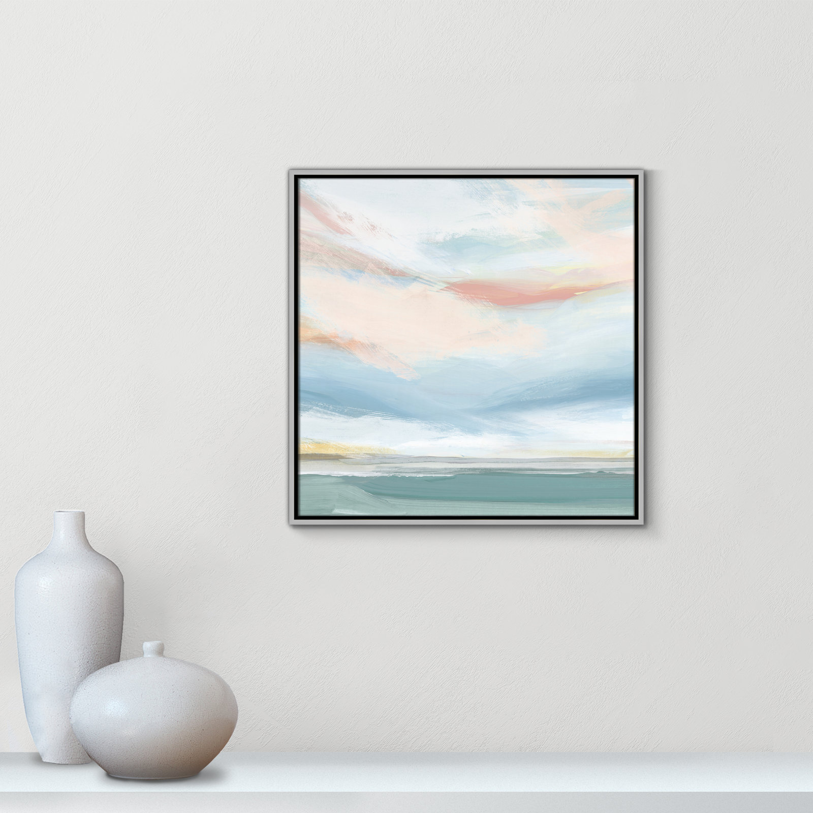 Delphi "Sweetness I" Painting by Isabelle Z, Silver Framed Canvas, 25.5" H x 25.5" W x 2" D
