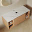 Armoire de salle de bain 48 po en noyer avec comptoir, sans lavabo-138115466
