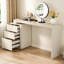 Coiffeuse avec miroir lumineux, 3 tiroirs