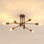 Modern 71cm Bronze 6-Light Sputnik Iron Flush Mount Ceiling Light