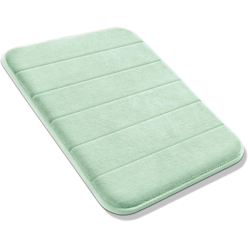Laika Memory Foam Non-Slip Bath Mat, Pale Green