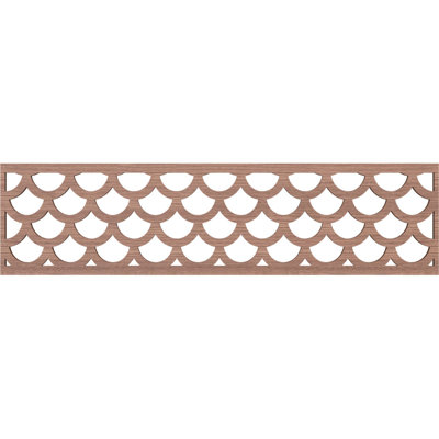 47"W x 12"H x 3/8"T Hudson Fretwork Moulding, Walnut