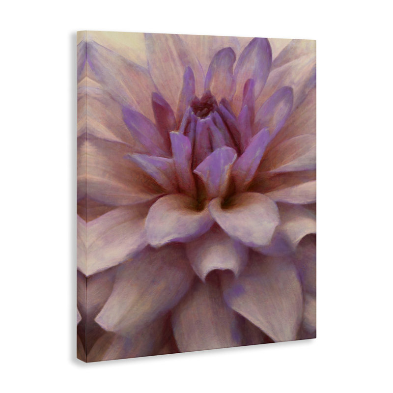 Art mural sur toile, "Dahlia" par Alonzo Saunders, H 20 po x l 16 po
