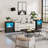 Geil 2 - Drawer Nightstand with Charging Station and LED Lights, End Table with 2 Drawers and Storage-1513048408