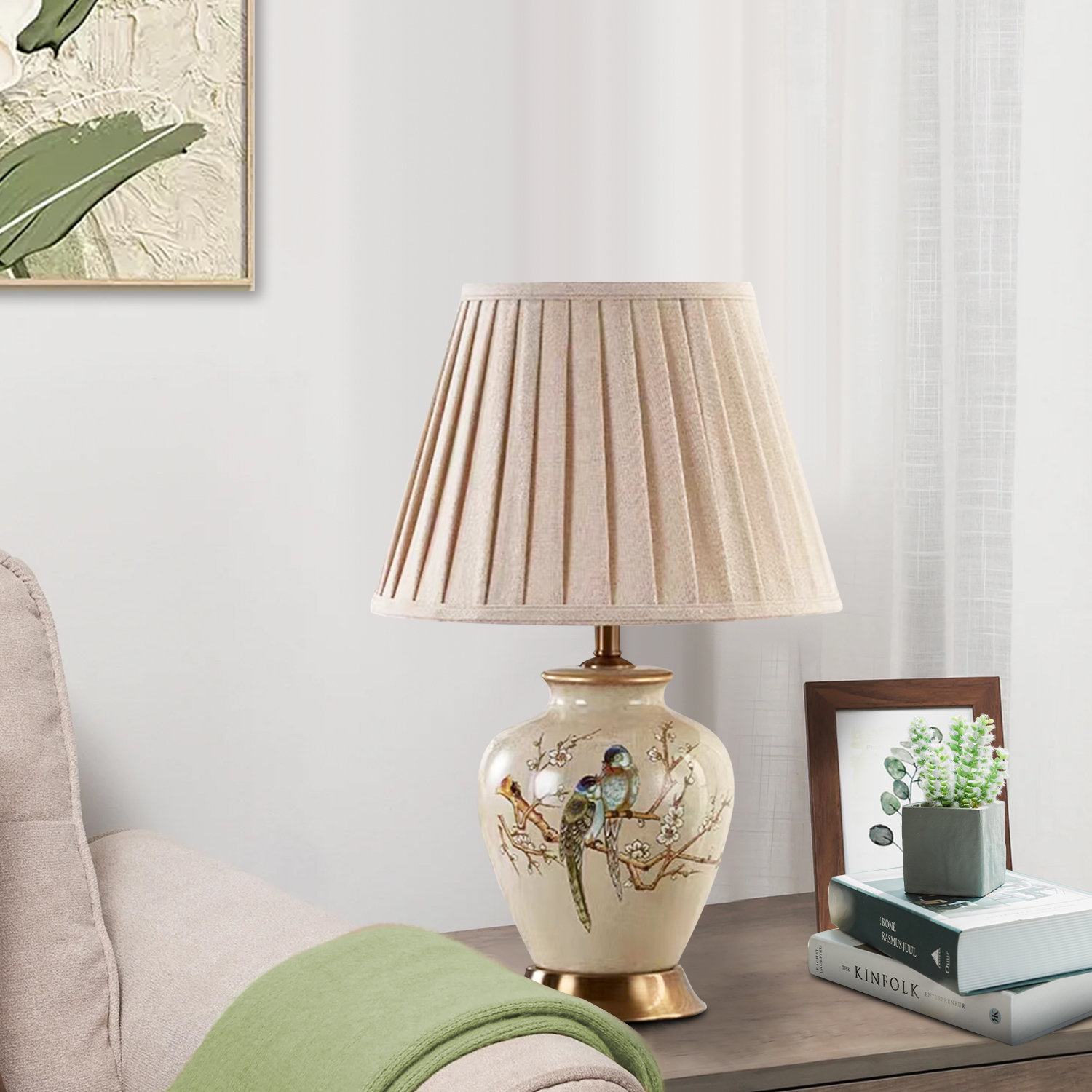 Rosdorf Park European Ceramic Table Lamp Bedroom Living Room Bedside