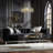 Baconton 3-Light Dimmable Crystal Drum Chandelier