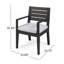 Ensemble de 2 chaises d'extérieur gris foncé avec coussin gris clair-1396260712-1396260713