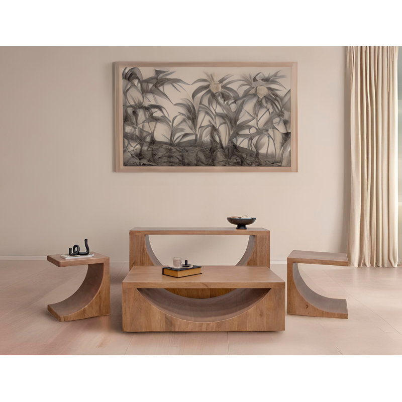 Khristen Solid Wood Coffee Table