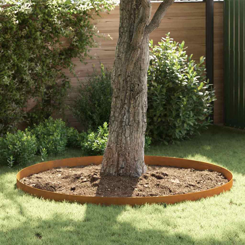 15cm H x 450cm W Weathering Steel Lawn Edging