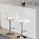 Vegan Leather Swivel Adjustable Height Bar Stool Set, 8 Barstools