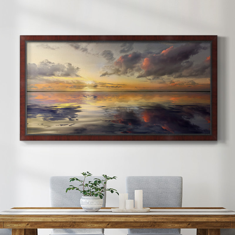 " Endless ", 21" H x 37" W x 2.5" D, Dark Brown Frame