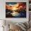 City Vancouver Sunset Popart, reproduction d'art sur toile
