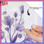 Rideaux de douche mauves à fleurs mauves-1096908741