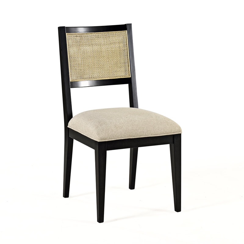 Caine II Upholstered Dining Chair, Beige, Espresso