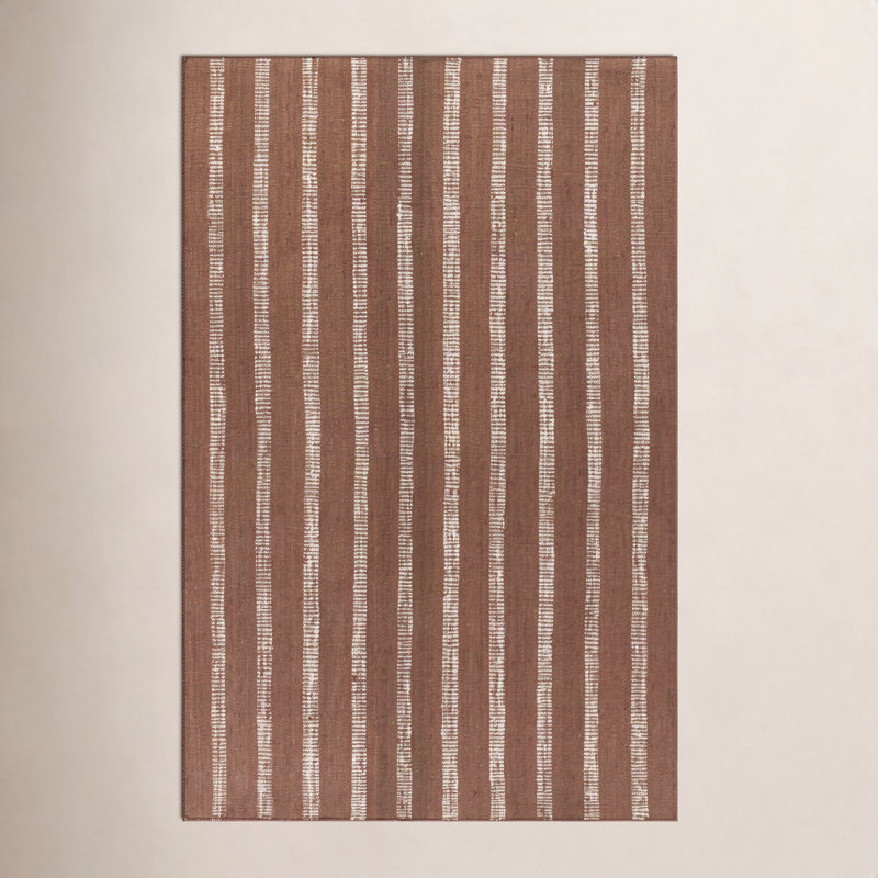 Tapis rayé en jute et en coton tissé à la main Momeni Jango 7 pi 10 po x 9 pi 10 po, Rectangle 7 pi 10 po x 9 pi 10 po