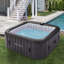 RELXTIME 6 Person 130 - Jet Polyvinyl Chloride (PVC) Square Inflatable Hot Tub in Black