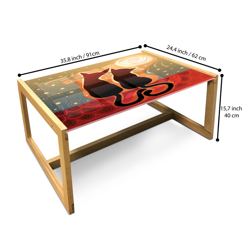 Table basse East Urban Home Animal, H 15,75 po x L 35,83 po x l 24,4 po