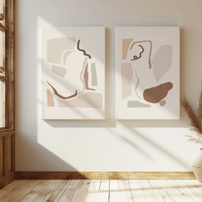 Modern Muses, ensemble de 2, reproduction sur toile encadrée