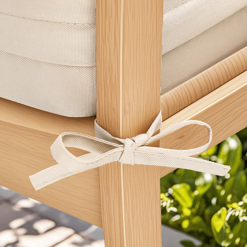 Coussin de siège d'extérieur imperméable pour mobilier de patio, 19 x 19, ensemble de 2, 3", L 19 po x P 19 po