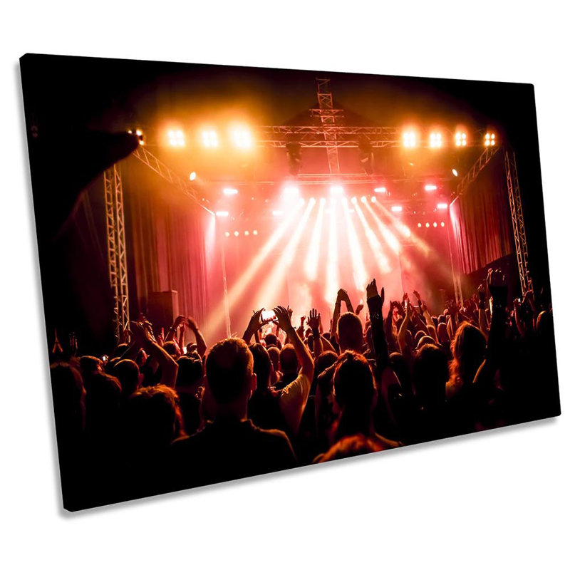 Music Gig Concert Stadium - Wrapped Canvas Print, 30.5cm H x 45.7cm W 