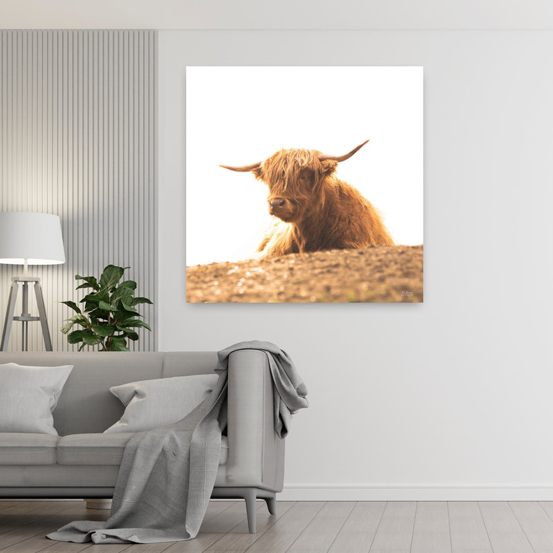 Portrait d'une vache contemporaine, H 48 po x l 48 po