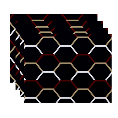 Synthia Polyester Geometric Rectangle Placemat