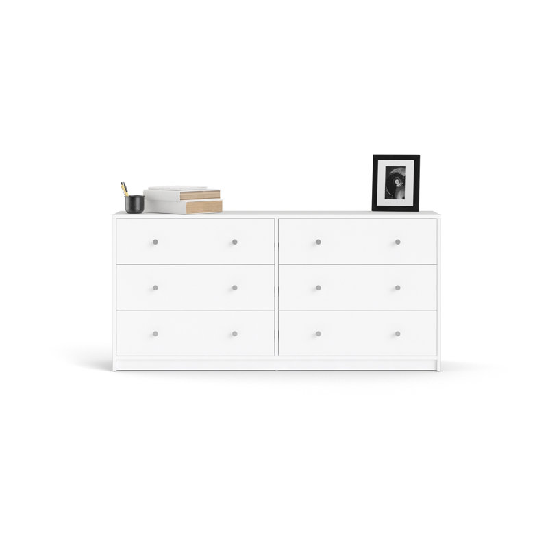 Clanton 56.34'' W 6 - Drawer Dresser, White