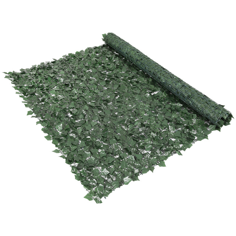 Écran mural vert artificiel de clôture d'intimité VEVOR Ivy, 39 x 98 po, Remise à vélos Apex de l 7 pi H 6 pi pi