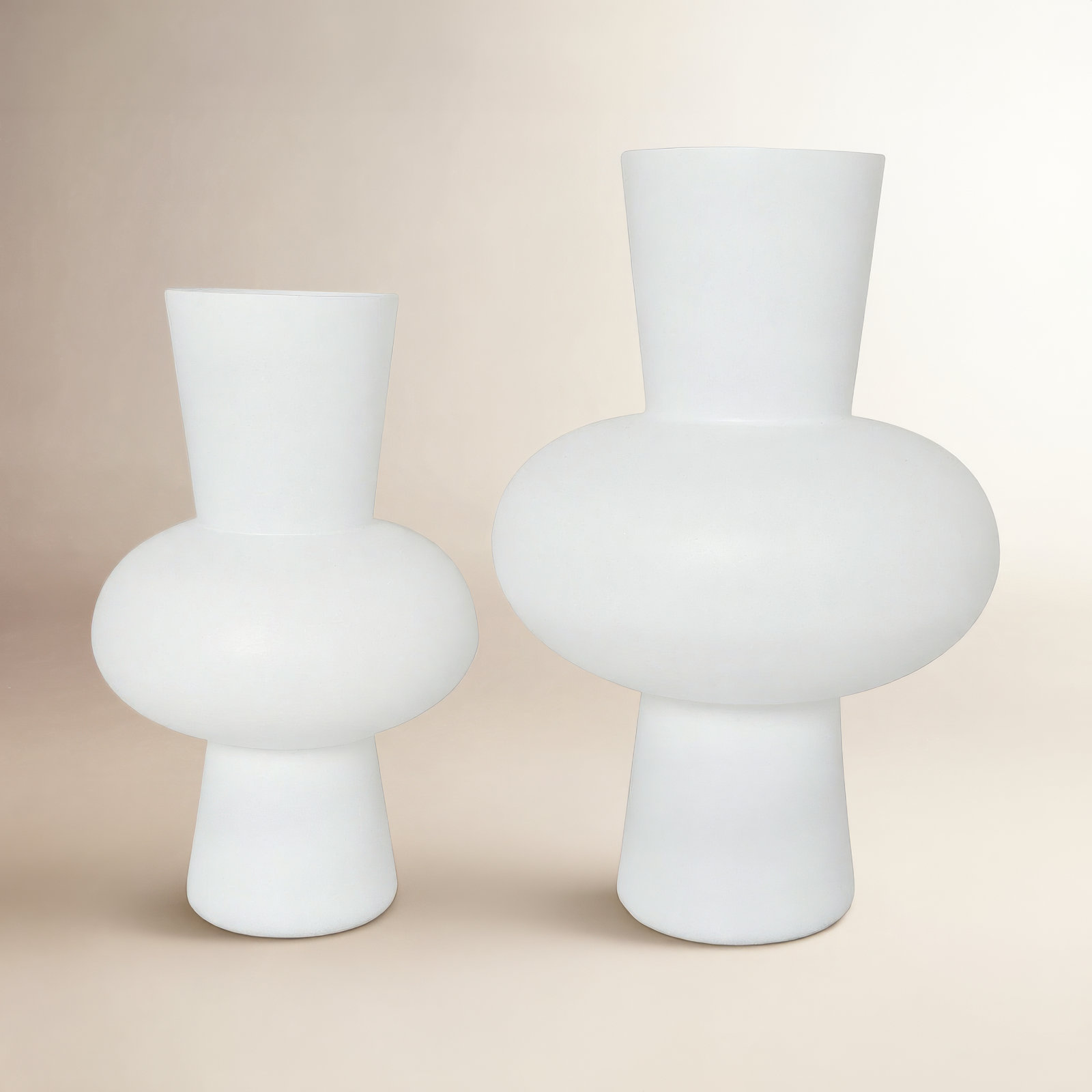 Mable Table Vase, White