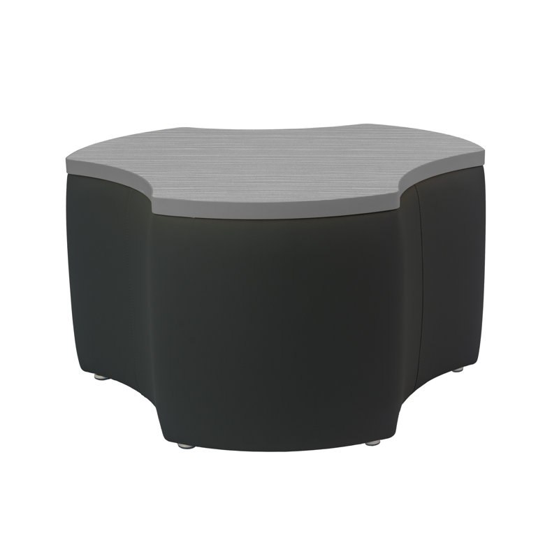 Table de repose-pieds revêtue Pro Series de 18 po de hauteur, Noir/gris