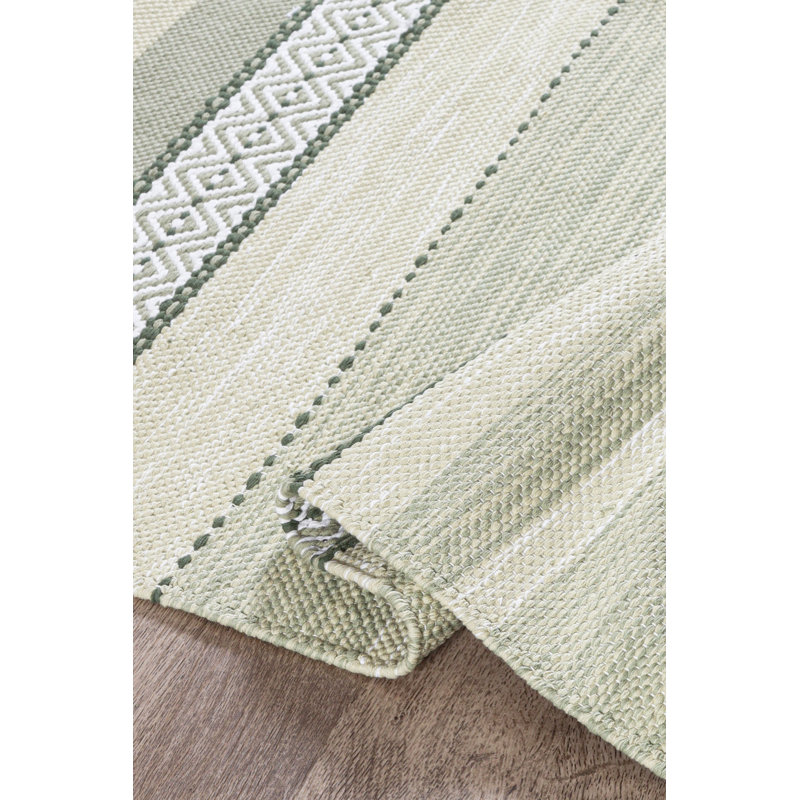 Runner Puck Striped Hand Woven Area Rug, Runner 70 x 160cm