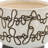 S/2 CERAMIC 6/8" SCRIBBLE FOOTED PLANTER