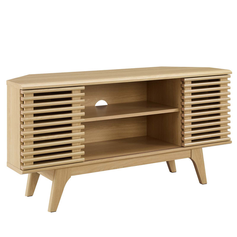 Render 46" Corner TV Stand by Modway, Oak
