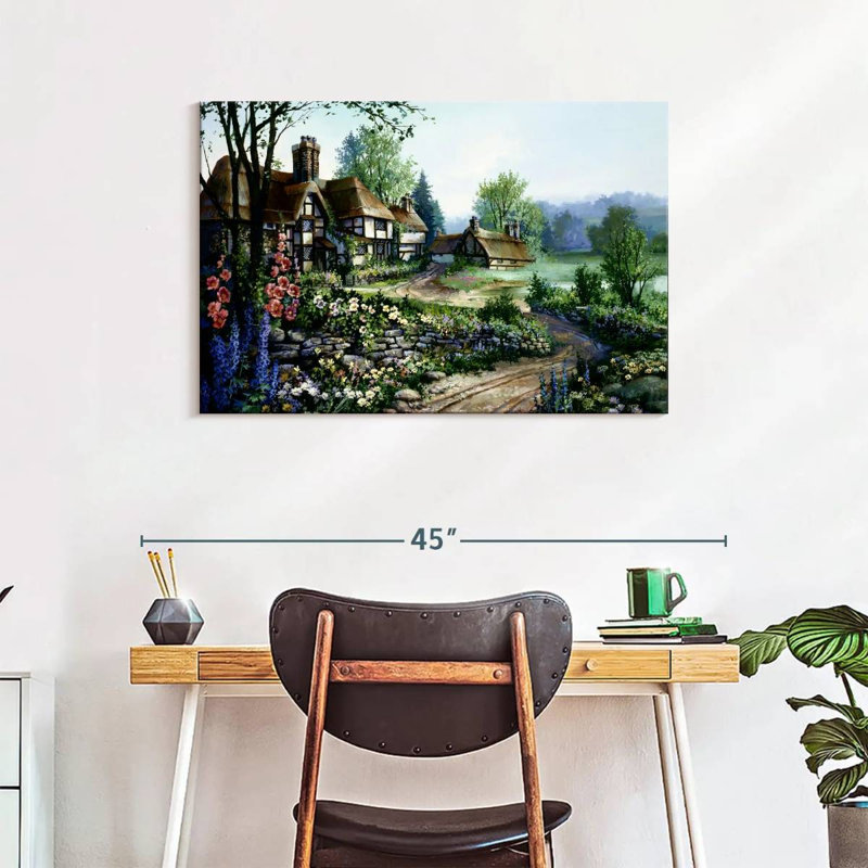 Maison de campagne, H 24 po x l 36 po