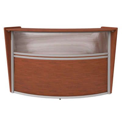Nahjai Marque Plexi Reception Curved Desk Workstation