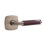 Ensemble de levier de passage Emtek Select avec rosette urbaine moderne et tige en T, levier en marbre Rosso Levanto