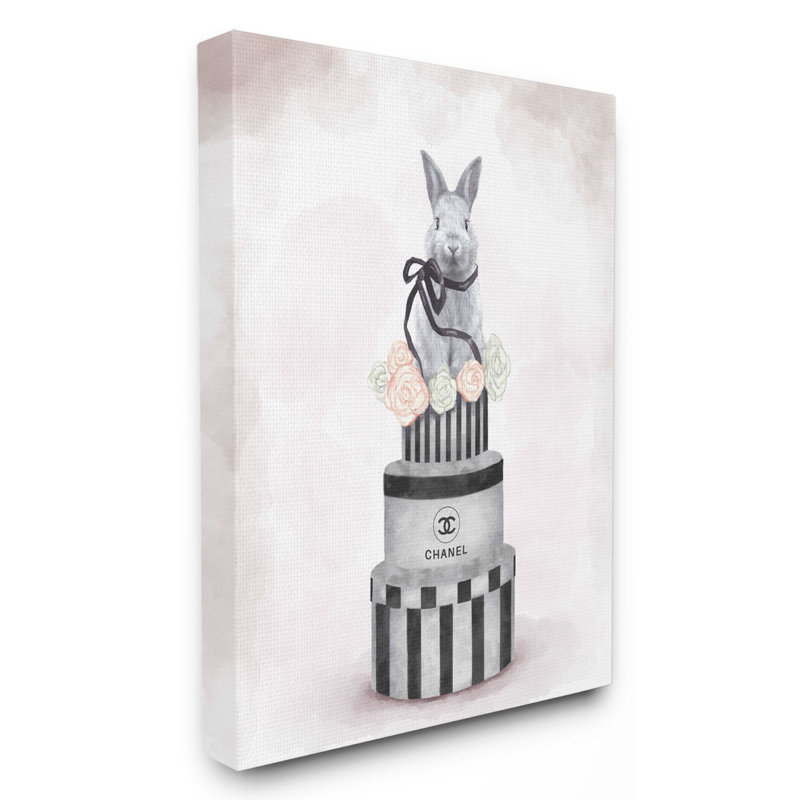 « mode lapin box paint », reproduction d’art sur image, H 20 po x l 16 po, Toile tendue