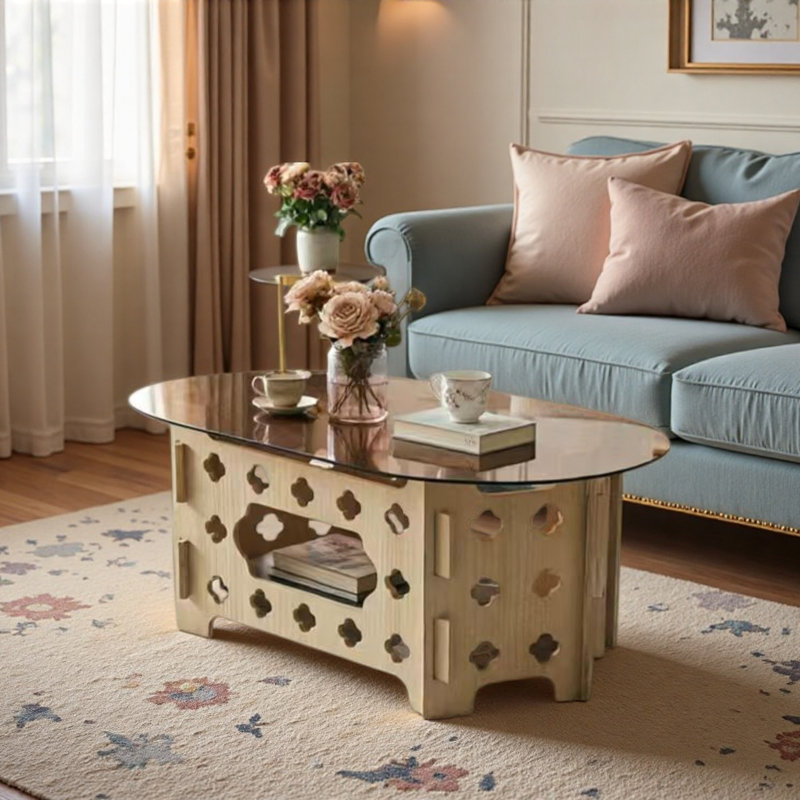 Table basse ovale