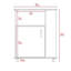 Armoire à porte simple inférieure H 29 po, une tablette ouverte, trois tablettes latérales inférieures-682550817
