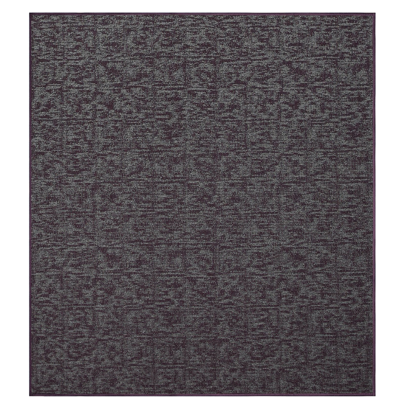 Elemental Accent Rug - Purple Distressed Geometrical Print, Square 4'