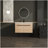 LEVISTAR Oak 36 Inch Bathroom Vanity with resin Countertop Sink,  2 Doors Bathroom Cabinet Set-1138535433